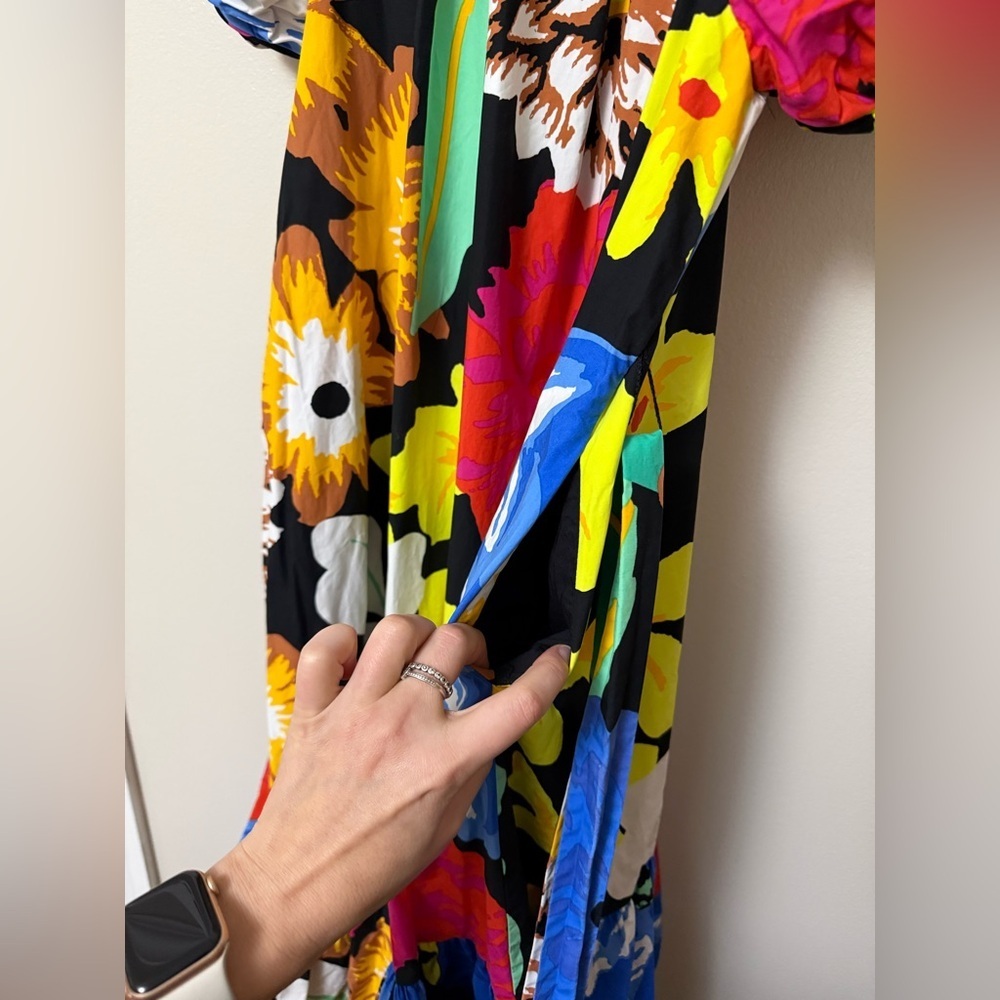 Christopher john Rogers x Target high low maxi Dress with puff short sleeves - Picture 8 of 13
